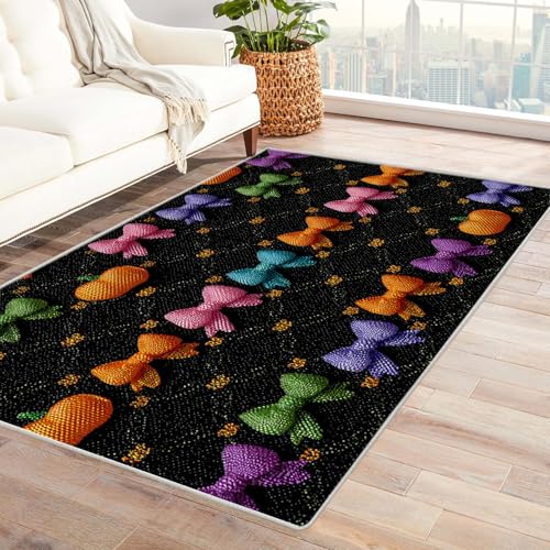 PUSRDEO Mikro Pflanzen Kunst Teppich Bögen Rutschfester Bodenbelag Dick Weich Langlebig Für Innenräume Wie Büro(Weiß)-150x180cm von PUSRDEO