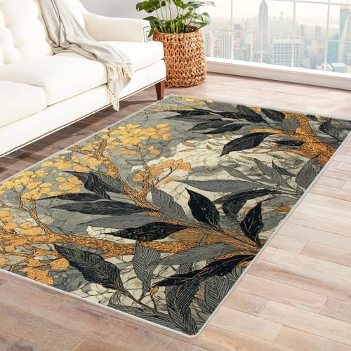 PUSRDEO Mikro Pflanzen Kunst Teppich Laub Extra Weich Und Langlebig Für Büro Lounge Terrasse Mit Einfacher Wartung(GrüN)-180x270cm von PUSRDEO