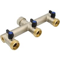 Wasserverteiler 3 fach Messing 1 Zoll 3 Wege Verteiler Wasser von PUTEUS