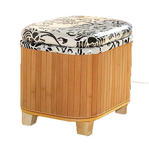 PUTHLLA Aufbewahrungsboxen Ottomane Erwachsene Fußhocker Ruhe Holzmaterial Fußhocker Pouffes Multifunktionshocker Stuhl Für Wohnzimmer Schlafzimmer von PUTHLLA