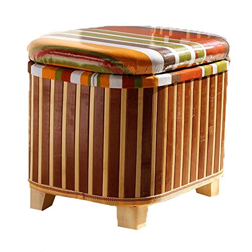PUTHLLA Aufbewahrungsboxen Ottomane Erwachsene Fußhocker Ruhe Holzmaterial Fußhocker Pouffes Multifunktionshocker Stuhl Für Wohnzimmer Schlafzimmer von PUTHLLA