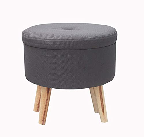 PUTHLLA Aufbewahrungsboxen Ottomane Runde Form Erwachsene Fußhocker Fußstütze Pouf Multifunktionshocker Stuhl für Wohnzimmer Schlafzimmer PUTHLLA Aufbewahrungsboxen Ottomane Runde Form Erwachsene Fußhocker Fußstütze Pouf Multifunktionshocker Stuhl für Wohnzimmer Schlafzimmer von PUTHLLA