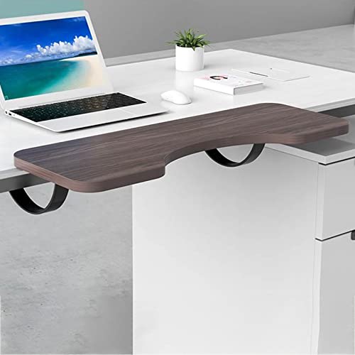 PUTHLLA Ergonomische Schreibtischverlängerung, Faltbare Tastatur-Plattformerweiterung für Schreibtische, Bücherregale und Esstische, braun, 75 x 24 cm (29,5 x 9,4 Zoll) von PUTHLLA