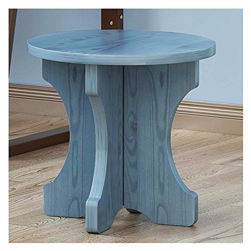 PUTHLLA Fußhocker, Ottomane, Massivholz, Schuhhocker, Couchtisch, Hocker, kleine runde Bank, dekoratives Wohnzimmer, 2 Größen, 3 Farben (Farbe: B, Größe: 30 x 31 cm) von PUTHLLA