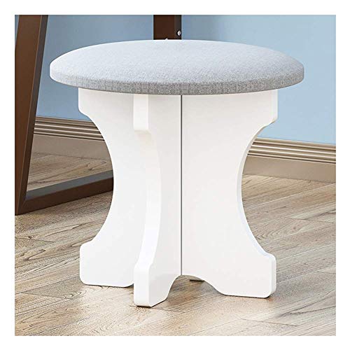 PUTHLLA Fußhocker, Ottomane, Massivholz, Schuhhocker, Couchtisch, Hocker, kleine runde Bank, dekoratives Wohnzimmer, 2 Größen, 3 Farben (Farbe: C, Größe: 30 x 33 cm) von PUTHLLA