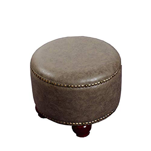 PUTHLLA Niedriger Fußhocker Fußstütze Runder Tragbarer Ottoman Für Couchtisch Wohnzimmer Ändern Schuhe Hocker Massivholz Unterstützung-F von PUTHLLA