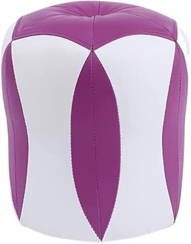PUTHLLA Runder Pouf Ottoman, moderner einfacher Fußstützenhocker, PU-Leder-Wechselschuhhocker, kreativer gepolsterter Sitz, Fußhocker für Wohnzimmer und Schlafzimmer von PUTHLLA