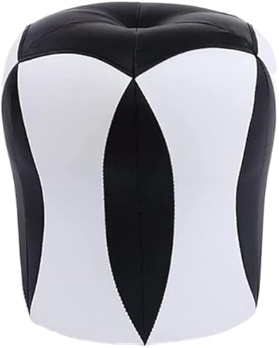PUTHLLA Runder Pouf Ottoman, moderner einfacher Fußstützenhocker, PU-Leder-Wechselschuhhocker, kreativer gepolsterter Sitz, Fußhocker für Wohnzimmer und Schlafzimmer von PUTHLLA