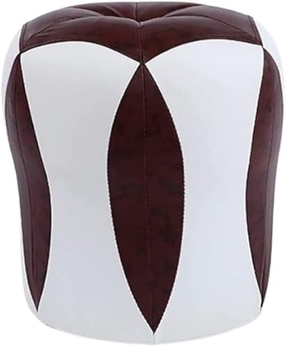 PUTHLLA Runder Pouf Ottoman, moderner einfacher Fußstützenhocker, PU-Leder-Wechselschuhhocker, kreativer gepolsterter Sitz, Fußhocker für Wohnzimmer und Schlafzimmer PUTHLLA Runder Pouf Ottoman, moderner einfacher Fußstützenhocker, PU-Leder-Wechselschuhhocker, kreativer gepolsterter Sitz, Fußhocker für Wohnzimmer und Schlafzimmer von PUTHLLA