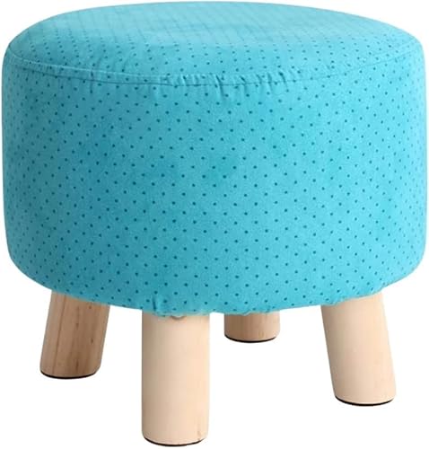 PUTHLLA Runder osmanischer Fußhocker aus Massivholz, Sofa-Couchtisch, Wechselschuhe, Bank, gepolsterter Sitz, Fußhocker mit Holzbeinen für das Wohnzimmer PUTHLLA Runder osmanischer Fußhocker aus Massivholz, Sofa-Couchtisch, Wechselschuhe, Bank, gepolsterter Sitz, Fußhocker mit Holzbeinen für das Wohnzimmer von PUTHLLA