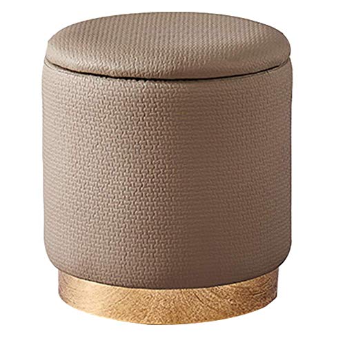 PUTHLLA Runder osmanischer Fußhocker aus Samt mit Stauraumdeckel, Vintage-Puffhocker für Wohnzimmer oder Schlafzimmer, gepolsterter Frisiertisch, Wechselschuh-Fußstütze, Dunkelgrau, 40 x 43 cm PUTHLLA Runder osmanischer Fußhocker aus Samt mit Stauraumdeckel, Vintage-Puffhocker für Wohnzimmer oder Schlafzimmer, gepolsterter Frisiertisch, Wechselschuh-Fußstütze, Dunkelgrau, 40 x 43 cm von PUTHLLA