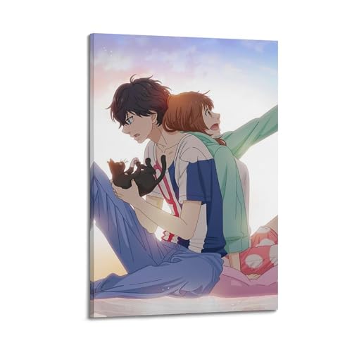 Ästhetisches Anime-Poster "Ao Haru Ride Blue Spring Ride", lustiges Leinwandposter, Wandkunst, Dekor, Wohnzimmer, Schlafzimmer, Dekoration, Poster, 30 x 45 cm, Rahmenstil Ästhetisches Anime-Poster "Ao Haru Ride Blue Spring Ride", lustiges Leinwandposter, Wandkunst, Dekor, Wohnzimmer, Schlafzimmer, Dekoration, Poster, 30 x 45 cm, Rahmenstil von PUYT