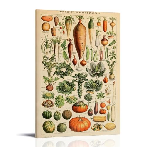Vintage-Poster, ästhetisches Obst und Gemüse, Leinwandposter, Wandkunst, Dekoration, Wohnzimmer, Schlafzimmer, Dekoration, Poster, 30 x 45 cm, Rahmenstil Vintage-Poster, ästhetisches Obst und Gemüse, Leinwandposter, Wandkunst, Dekoration, Wohnzimmer, Schlafzimmer, Dekoration, Poster, 30 x 45 cm, Rahmenstil von PUYT