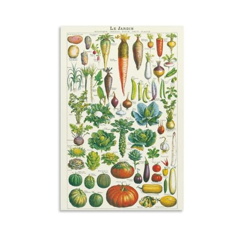 Vintage-Poster Le Jardin auf Leinwand, Wandkunst, Dekoration, Wohnzimmer, Schlafzimmer, Dekoration, Poster, 50 x 75 cm, ungerahmter Stil Vintage-Poster Le Jardin auf Leinwand, Wandkunst, Dekoration, Wohnzimmer, Schlafzimmer, Dekoration, Poster, 50 x 75 cm, ungerahmter Stil von PUYT