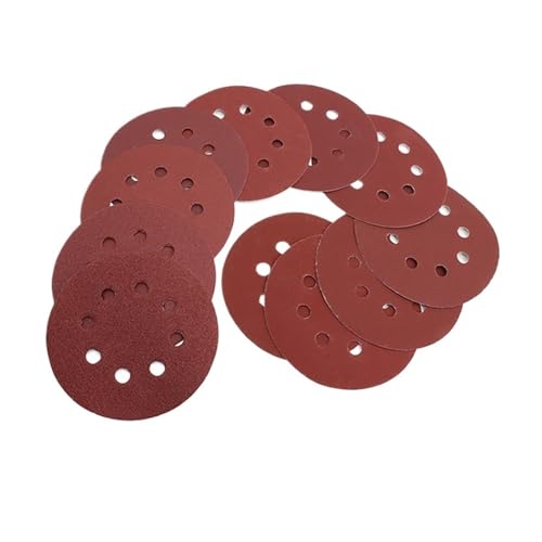100 Stück Schleifscheiben, 5 Zoll, 8 Löcher, Klettverschluss, selbstklebendes Schleifpapier, 125 mm, Körnung 60–2000, Schleifmittel for Exzenterschleifer (Körnung 60)(320grits) von PUYUNA