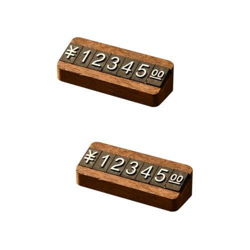 2 Sets Holz Display Blöcke Tag Display Steht for Einzelhandel Geschäfte Schmuck Tag Steht(Dark Brown,2 Sets) von PUYUNA