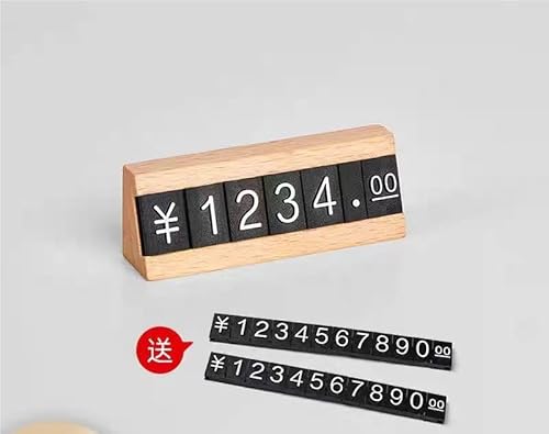 2 Sets Holz Display Blöcke Tag Display Steht for Einzelhandel Geschäfte Schmuck Tag Steht(Wood color,2 Sets) von PUYUNA