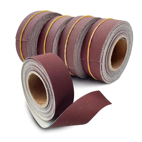 8 Meter Schleifpapier, verschiedene Schmirgelleinen, for Schleifen von Metall, Glas und Tischlerarbeiten for die Holzbearbeitung (Körnung 60)(240 Grit) von PUYUNA