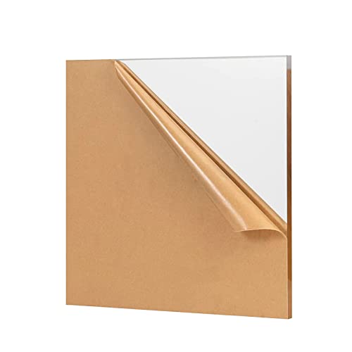 8 mm klare Acrylplatte, klare Acrylplatte mit Schutzfolie/100 x 100 mm, 4 Stück(150 * 200Mm 1Pcs) von PUYUNA