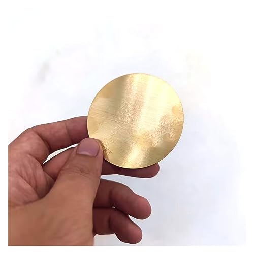 Flachblech Messingblechplatte Runder Kreis Messingbleche for Gravieren Kunsthandwerksplatte Rohstoffe Dekoratives Metallblech Quadratische Materialien (Größe: 35 mm x 1 mm, 1 Stück)(30mm x 2mm 1pc) von PUYUNA