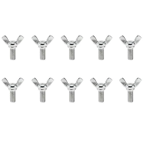 Flügelmuttern, 10 Stück M3 Schmetterlingsflügelschrauben, Flügelbolzen aus Edelstahl, Handdrehbefestigungen for Heimwerkerwerkzeuge, Maschinen, elektronische Geräte (M3 x 8 mm)(M3*25mm) von PUYUNA