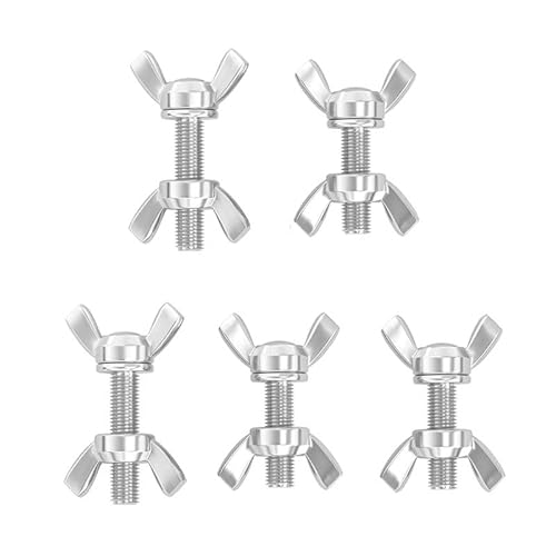 Flügelmuttern, 5 Stück M3 * 8~100 mm Doppelköpfige Schmetterlingsflügelschrauben Flügelbolzen aus Edelstahl, Befestigungselemente for Festziehen mit der Hand for (M3 * 20 mm)(M3*25mm) von PUYUNA