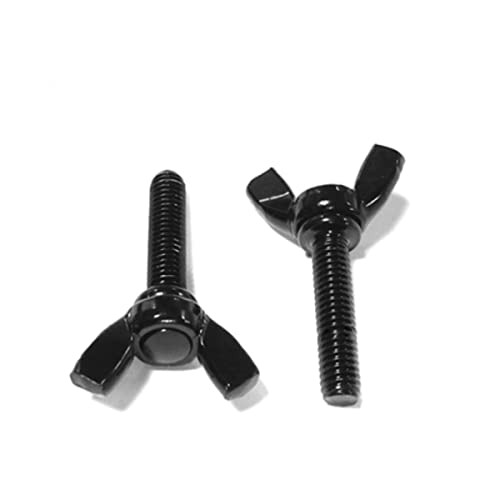 Flügelmuttern, Befestigungselemente, 2–10 Stück Stahl mit schwarzem Flügelschraubensatz, Flügelmuttern, Klauenschraube, Rändelschraube, Flügelmuttern (M8, 2 Stück, 10 mm)(M8 2PCS,30mm) von PUYUNA