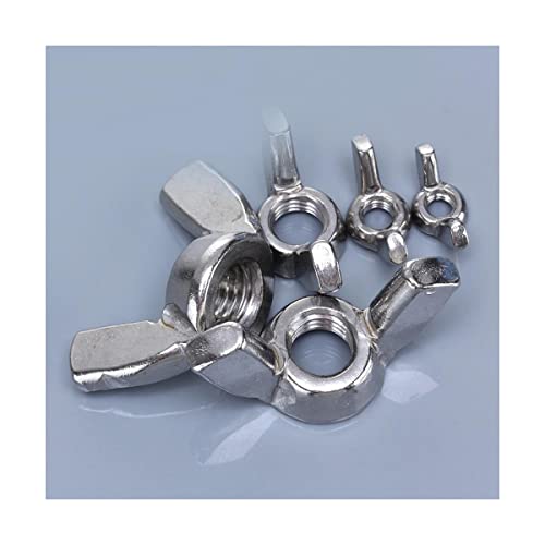 Flügelmuttern, Befestigungselemente, Flügelmutter aus Edelstahl 304, Schafshorn-Handschraube, Flügelmuttern von Hand festziehen(M4 (10 Stück))(M10(5pcs)) von PUYUNA