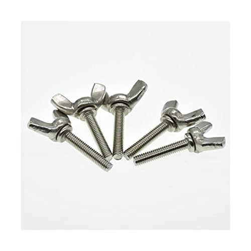 Flügelmuttern, Befestigungselemente, Flügelschraube aus Edelstahl 304, Flügelschraube, Klaue, Schrauben von Hand festziehen, Flügelmuttern(M6 45mm (5pcs))(M3 8mm(10pcs)) von PUYUNA