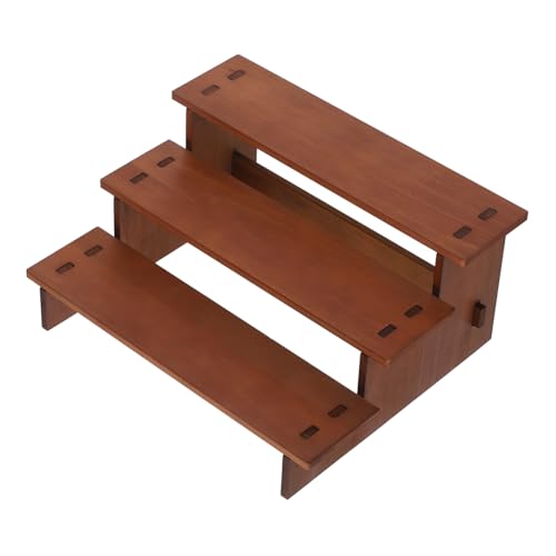 Schmuckständer aus Holz for Halsketten, Armbänder und Ohrringe. Retro-Stufen-Organizer for Kunsthandwerksausstellungen und Händlerdisplays. Kompaktes Design. Glatte Oberfläche for Räume. von PUYUNA