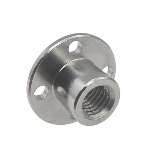 Starrer Flanschkupplungsverbinder, M3 M4 M5 M6 M8 Stahlflanschgewindemutterkupplung Starre Flanschkupplung Führungswellenhalterung(A M6 Screw Nut)(A M5 Screw Nut) von PUYUNA