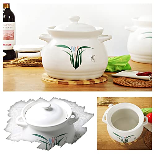 Ton-Auflauftopf, Keramiktopf, Tontopf for Kochen von Auflaufformen, handgefertigter im chinesischen Stil, Auflauf-Kochgeschirr – Antihaft-Pfanne, leicht zu reinigen, kälte- und hitzebeständig von PUYUNA