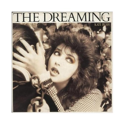 Leinwand-Poster, Motiv: Sängerin Kate Bush, "The Dreaming The Album", Wandkunst, Dekor, Bild, Gemälde für Wohnzimmer, Schlafzimmer, Dekoration, ungerahmt, 50 x 50 cm von PUrrre