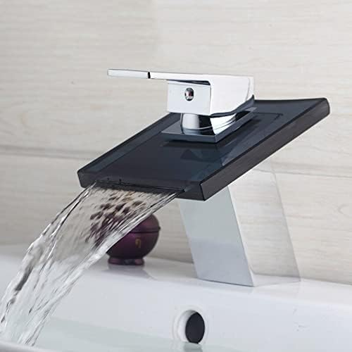 Badezimmer Wasserfall Wasserhahn Glas Wasserfall Messing Waschbecken Wasserhahn Badezimmer Mischbatterie Deck Montiert Waschbecken Mischbatterie von PVASROQWM