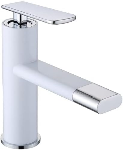 Waschbeckenarmatur, Badezimmer, Einhebel-Waschbeckenarmatur, schwarz, goldfarben, Rotation, Aeraton-Wassermischer, Kran (Marineblau) von PVASROQWM
