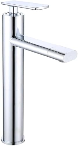 Waschtischarmatur Badezimmer Einhandgriff Waschbecken Wasserhahn Schwarz gebürstet Gold Rotation Aeraton Wassermischer Wasserhahn Kran (Cromo) von PVASROQWM
