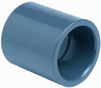 PVC Muffe 1 Stück beidseitiger Klebemuffe, Größe wählbar von 12-110mm (50mm) von PVC Muffe