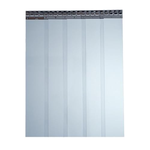 PVC Streifenvorhang 3x300mm Blau Transparent Höhe 4,25m x Breite 2,25m, Lamellenvorhang mit Schallschutz bis zu 30db, PVC Vorhang recyclebar fertig vormontiert von PVC Streifen Vorhang