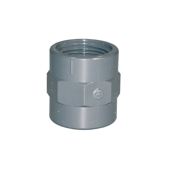 PVC Muffe mit 2 x Innengewinde 1 Zoll von PVC