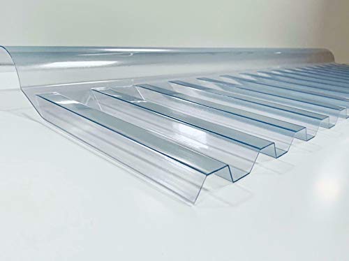 PVC Trapez Firstteil 70/18 in glasklar - Dachneigung anpassbar - Wellplatte - Breite: 1100 mm Profilseite: 280 mm von PVC