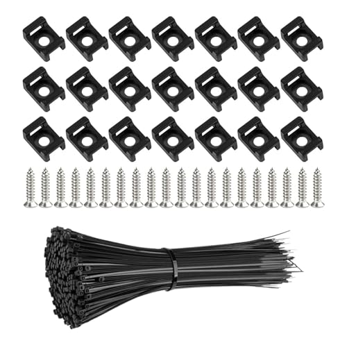 100 Stück Kabelhalter Schraubbar, Kabelbinder Halter, Kabelbefestigung, Kabelschellen zum Schrauben, für Kabelbinder Nylon Sattelhalterung Halterungs mit Schrauben für Kabelbefestigung 100 Stück Kabelhalter Schraubbar, Kabelbinder Halter, Kabelbefestigung, Kabelschellen zum Schrauben, für Kabelbinder Nylon Sattelhalterung Halterungs mit Schrauben für Kabelbefestigung von PVFZXS