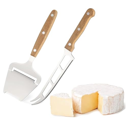 PVFZXS 2 Stück Käsehobel, Käsemesser 420 Edelstahl Käseschneider, Käsemesser Set, Käsemesser Profi Käseschneider für Weichkäse und Schnittkäse von PVFZXS