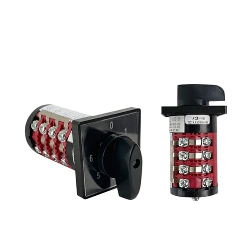 PVTLCYBI HZ8B-20/3/4 Elektrischer Steuerschalter 4 Stufen 20A 0-6 Positionen Universalumschaltung Drehnockenschalter Unterbrecher HZ5B-20/4 von PVTLCYBI