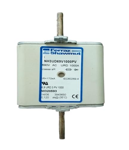 Sicherungen: NH3UD69V630PV R320589 / NH3UD69V700PV S320590 / NH3UD69V800PV T320591 / NH3UD69V900PV V320592 / NH3UD691000PV W320593(NH3UD69V1000PV) von PVTLCYBI