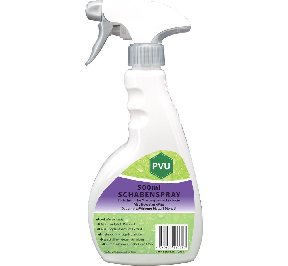 PVU Insektenspray Schaben / Kakerlaken, 0.5 l, Booster Mix, unmittelbarer Knock-down Effekt von PVU