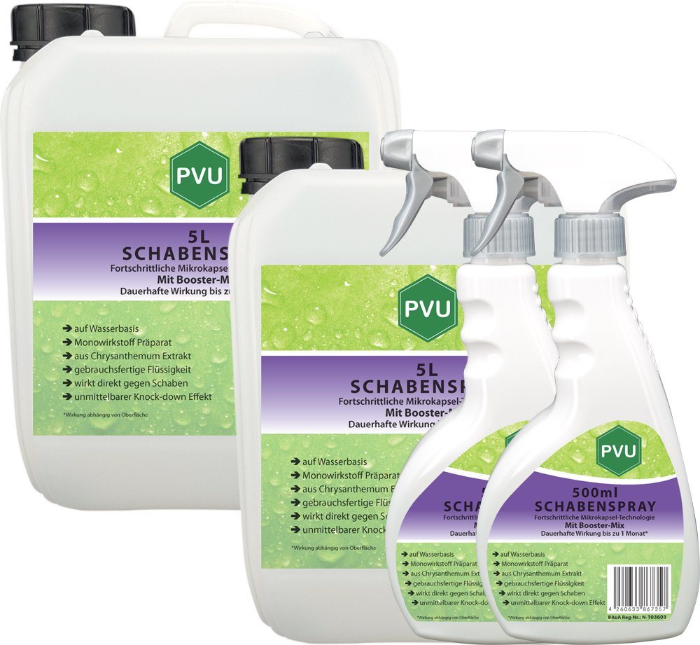 PVU Insektenspray Schaben / Kakerlaken Bekämpfung, 11 l, Booster Mix, unmittelbarer Knock-down Effekt von PVU
