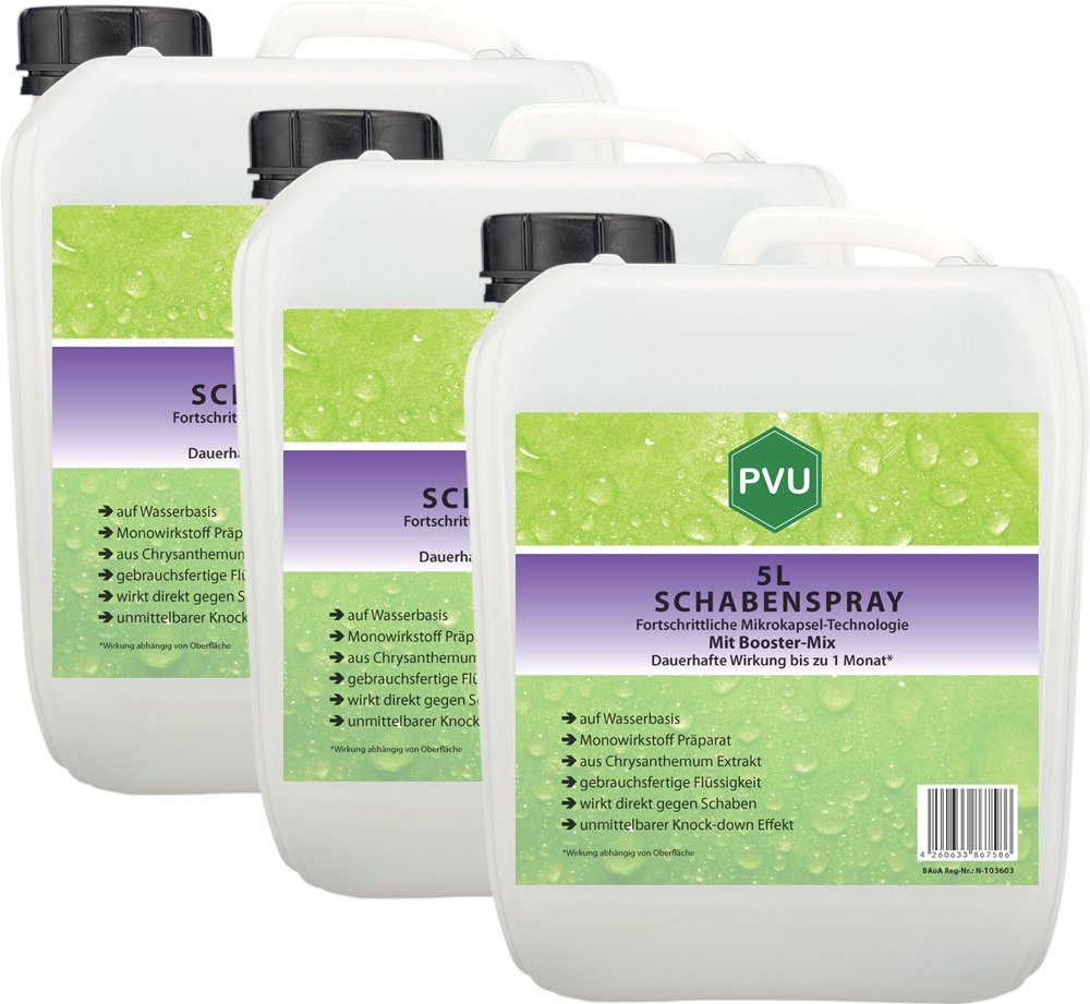 PVU Insektenspray Schaben / Kakerlaken Bekämpfung, 15 l, Booster Mix, unmittelbarer Knock-down Effekt von PVU