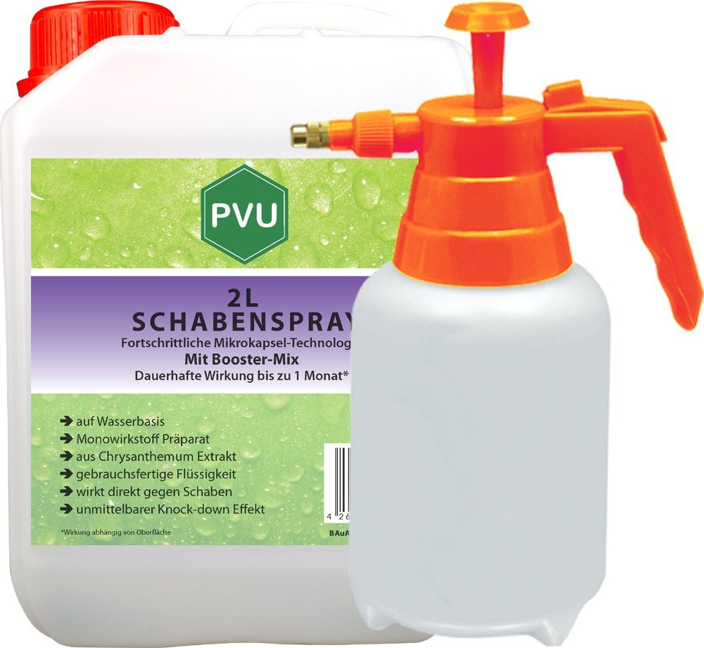 PVU Insektenspray Schaben / Kakerlaken Bekämpfung, 2 l, Booster Mix, unmittelbarer Knock-down Effekt von PVU