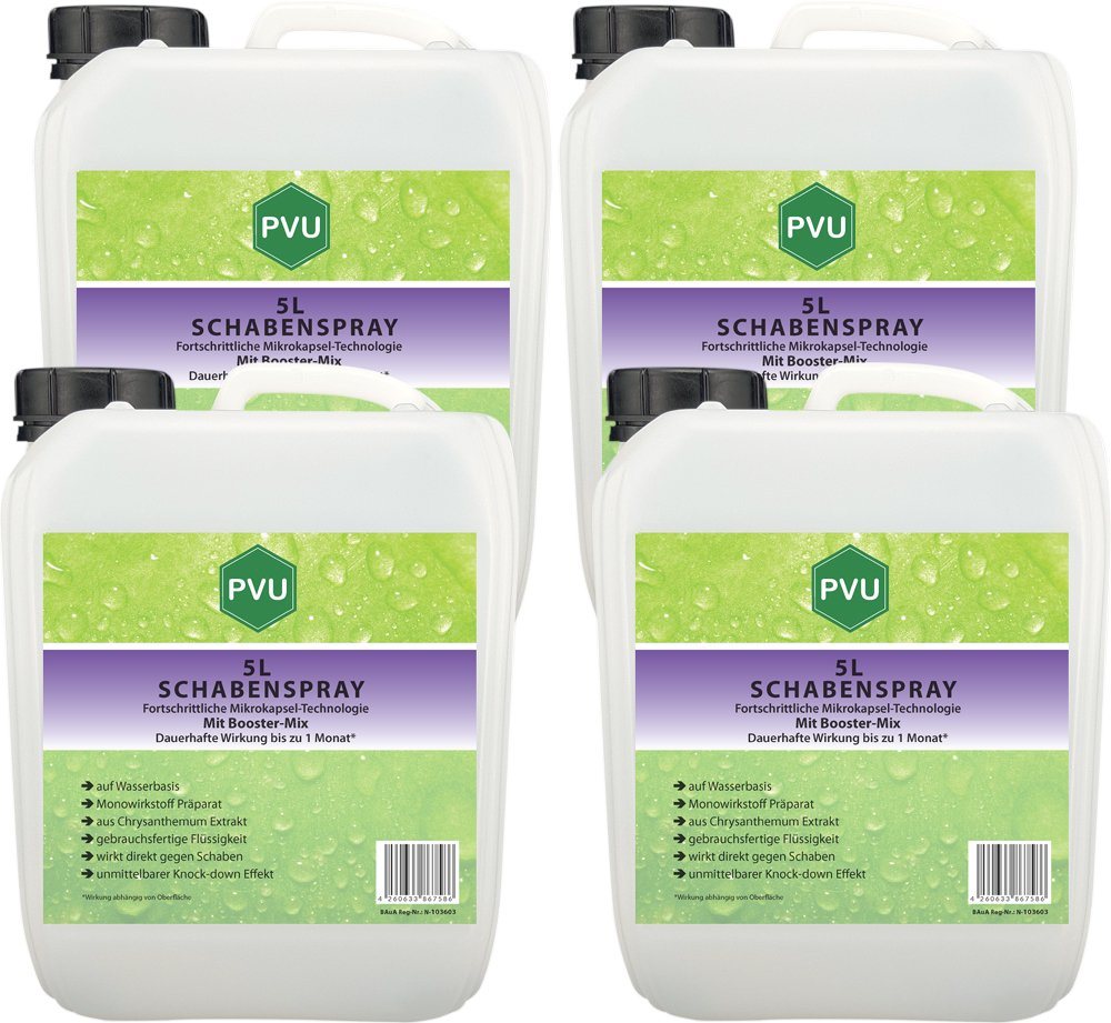 PVU Insektenspray Schaben / Kakerlaken Bekämpfung, 20 l, Booster Mix, unmittelbarer Knock-down Effekt von PVU