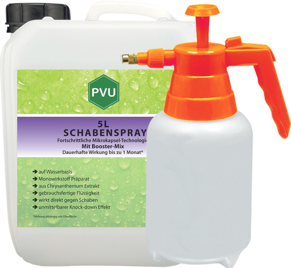 PVU Insektenspray Schaben / Kakerlaken Bekämpfung, 5 l, Booster Mix, unmittelbarer Knock-down Effekt von PVU